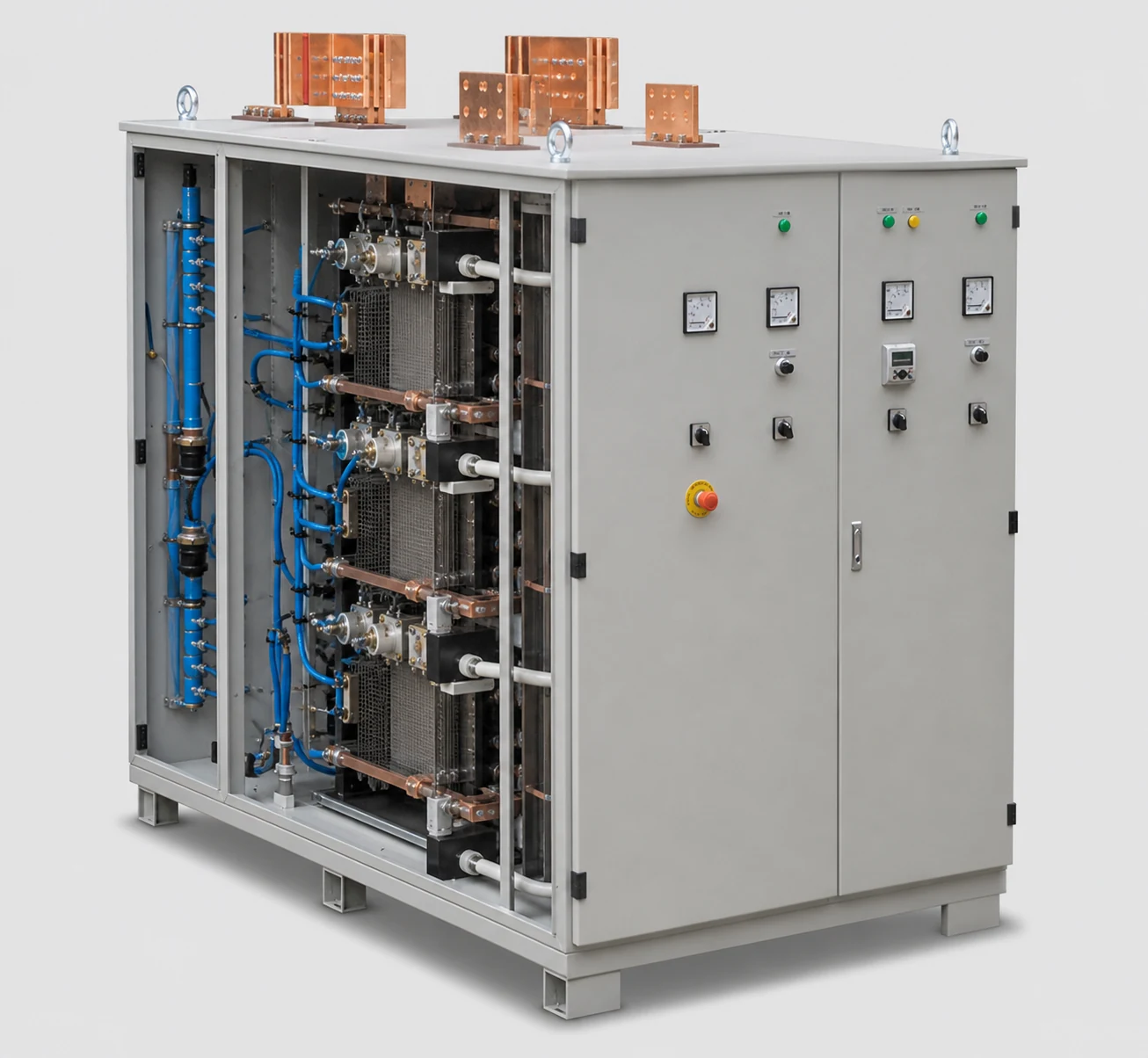 Silicon electrolysis rectifier system